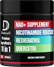 DEDICAD 11in1 NAD+ Supplement with Nicotinamide Riboside, Quercetin, Resveratrol and 8 More - 60 Count