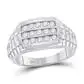 10k White Gold Round Diamond Channel Set Band Ring 3/4 Cttw