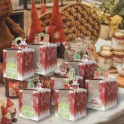 12pc Christmas Candy Cookie Boxes Bakery Gift Boxes Cupcake Muffin Cake Box AU