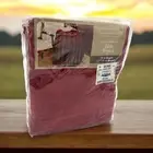 NOS Home Trends Table Cloth 70" Round Inch Spice Red Laney Damask
