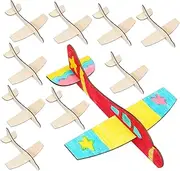 Milisten 20pcs Wooden Airplane Model Kit DIY Blank Toy Boys and Girls Painting Craft Toys Unfinished Model Plane Kits for Boys Girls