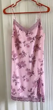MOTEL COTI MINI DRESS DUSKY PINK ROSE Women's Spaghetti Strap Dress Medium NWT
