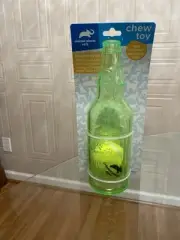 Pet Chew Toy TPR Bite-resistance Beer Bottle with Tennis Ball Toy Puppy Teeth