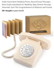 Retro Audio Guest Message Book Inspired Voice Recorder Ivory New