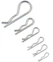 STORKY 80Pcs/Set Mechanical Hitch Hair R Cotter Resist Corrosion Galvanized Steel PinsTractor Clip Assortment Kit Case Set