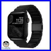 NOMAD Titanium Watch Strap v2 band for Apple Watch 42/44/45/49 mm, Brushed Black