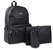 Kidzroom Baby Nappy Bag Diaper Care Black Backpack