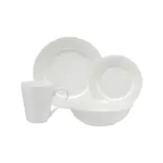 16pc Maxwell & Williams White Basics Cosmopolitan Rim Porcelain Dinner Set