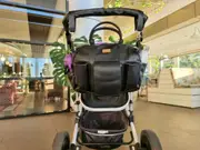 ELF QUINN Nappy Bag Tote Faux Leather Black Weekender Hospital Mummy Baby Travel�