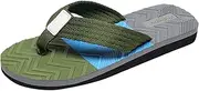 [Generic] Leather Flip Flops for Men Size 11 Fashion Sandals Slide Sandals Beach Slippers Indoor Yoga Mat