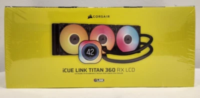 CORSAIR iCUE Link Titan 360 RX LCD Liquid CPU Cooler-360mm AIO,3X RX120 RGB Fans