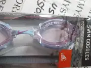 #3 Nike swim goggles training pink lens blue seals easy adjust straps pvc free