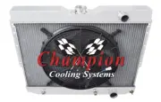 SZ 2 Row 1" Tubes Radiator W/ 16" Fan for 1963 - 1965 Chevrolet Bel Air #AE281 (for: Chevrolet)