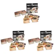 3PK Gift Republic Face Coasters Funny Wearable Family Party Game Photobooth Mask