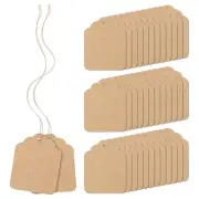 500Pcs Price Tags with String Attached Brown Kraft Gift Bags Tags Marking6811