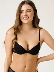 Embriodered Double Push Up Bra