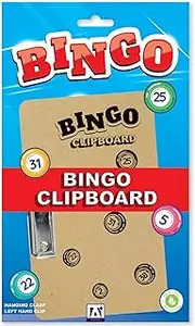 A* Stationery Bingo Clipboard With Clasp Bingo Board Hardboard Left Hand Clip 21 x 15cm