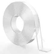 0.6 Inch x 10Ft Double Sided Clear Adhesive Sticky Mounting Tape for Photos