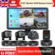 10.36"Monitor 1080P Camera DVR Pedestrian Car Detect Alarm Prompt Kit Caravan RV