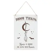 Broom Parking Metal Sign