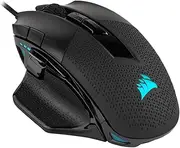 CORSAIR Nightsword RGB, Tunable FPS/MOBA Optical Gaming Mouse (18000 DPI Optical Sensor, Weight System, 10 Programmable Buttons, RGB Multi-Colour Backlighting) - Black