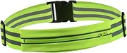Perfeclan Reflective Running Belt Running Waist Pack Elastic Adjustable Reflective Running Gear Safety Strap for Jogging Workout Hiking