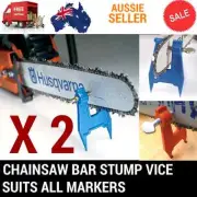 2X CHAINSAW BAR CHAIN STUMP VICE FILE FILING SHARPENING FITS STIHL BAUMR-AG VISE