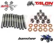 Banshee YFZ 350 BPRATV TITANIUM Cylinder Head Bolts Stud Kit Ti ACORN Nuts Set
