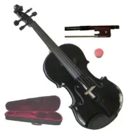 Merano 1/8 Violin with Case, Bow, Rosin for Student, Beginner - Black