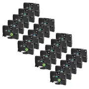 20PK TZ-325 Label Compatible Brother P-Touch Label Maker TZe-325 White On Black
