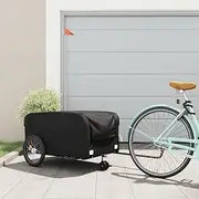 Bike Trailer Black 45 kg Iron,Bicycle Trailers 8.55KG-94066