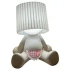 Sitting Little Naughty Boy Desk Lamp Rechargeable Night Light (White Fig Leaf) H
