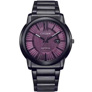 【CITIZEN 星辰】光動能情侶手錶 對錶-紫色 女王節(AW1217-83X+FE6017-85X)