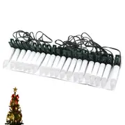 Candle String Lights Mini LED String Light Clip On Christmas Tree for Bedroom Indoor Christmas