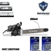 92cc Holzfforma G660 PRO Chainsaw Power Head 36" Bar Standard Ripping Skip Chain