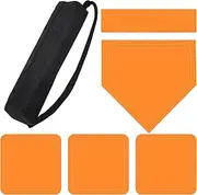 Kickball Bases - Throw Down Base for Backyard Baseball | Waterproof Training Equipment with Pitching Home Plate Rubber Sports Accessories for Women Men Youth