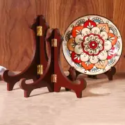 Wooden Display Stand Plate Picture Photo Frame Storage Holder Display Easel