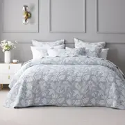 Bianca Laurieton Blue Jacquard Botanical Bedspread Set (Single, King Single, Double, Queen, King, Super King) or Accessories