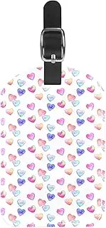 [WOSHJIUK] Luggage Tags,2 Pack Labels Suitcase Tags,Watercolor Love Hearts,Luggage Tags Privacy Protection Travel Bag Tag