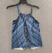 MIRACLESUIT Paillette Peephole Tankini Top Women's 14 Multi Adjustable Straps~