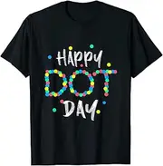 [X.Style] Happy International Dot Day 2022 Polka Dot Kids Toddler Boys ds777 T-Shirt (XL) Black