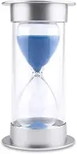 Hourglass Sand Timer 5/10/15/30/45/60 Minutes Sand Glass Timer for Romantic Mantel Office Desk Book Shelf Curio Cabinet Christmas Birthday Gift Kids Games Classroom Kitchen Home Dec (5 min, Blue)