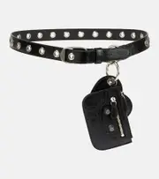 [Balenciaga] Balenciaga Le Cagole Charms leather belt Inch 29.5 black