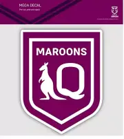 62848 QUEENSLAND MAROONS STATE OF ORIGIN CAR SPOT STICKER MEGA DECAL SOO QLD