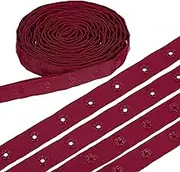 uxcell 8 Yard Snap Button Tape, Polyester Plastic Snap Button Trim, Sewing Press Stud Ribbon Replacement for DIY Craft Clothes Fabric Sewing, Dark Red