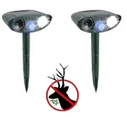 Ultrasonic Deer Repeller - Pack Of 2 - Solar Powered - Get Rid Of Deer In 48 Hours