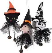 Yardwe 3pcs Dolls Suspending Halloween Figurine Desktop Decor Delicate Halloween Doll Festive Supplies