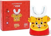 autobrush Kids U Shaped Electric Toothbrush, ADA Accepted, Sonic Pro with Unique 360° Nylon Bristles 3 Cleaning Modes,Whitening LED-Lights,Plays Music (Double-Sided),Ages 9-12, Daniel Tiger