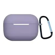 For AirPods Pro 1st Gen Case, Protective Silicone Cover, Snap Hook, Lavender Purple