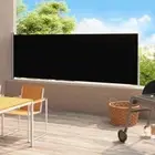 Retractable Side Awning Outdoor Patio Shade Blinds Screen 220x500cm Black